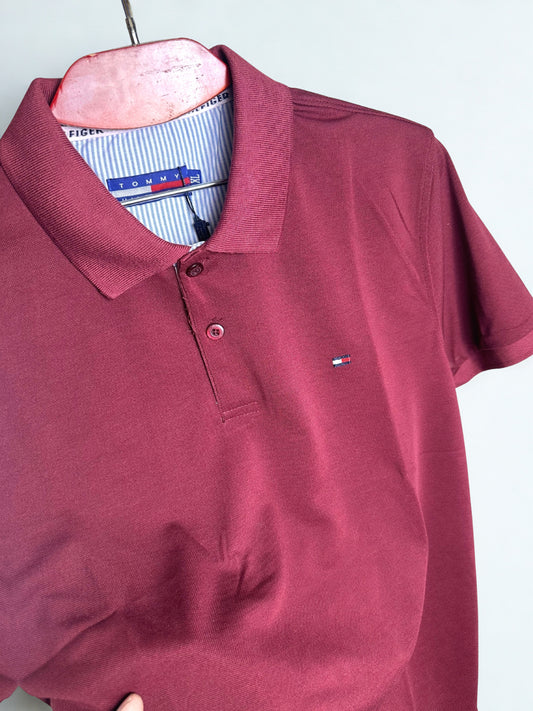 মেরুন কালার পোলো টি-শার্ট-TM
