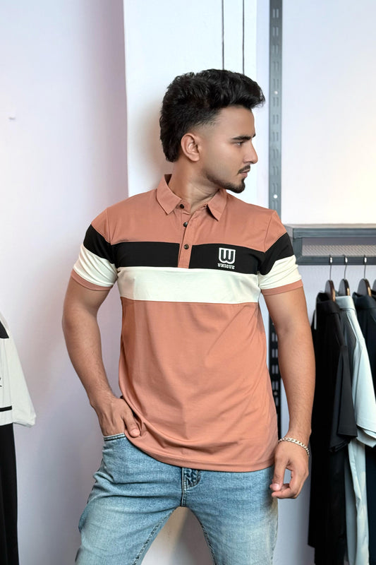 Mided Pink Colour Polo T-Shirt |WC