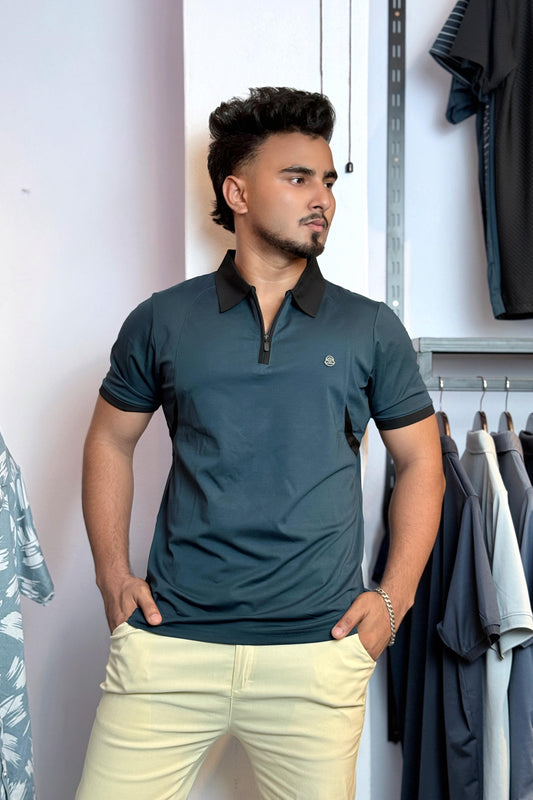 Deep Blue Colour Polo T-Shirt |ZC