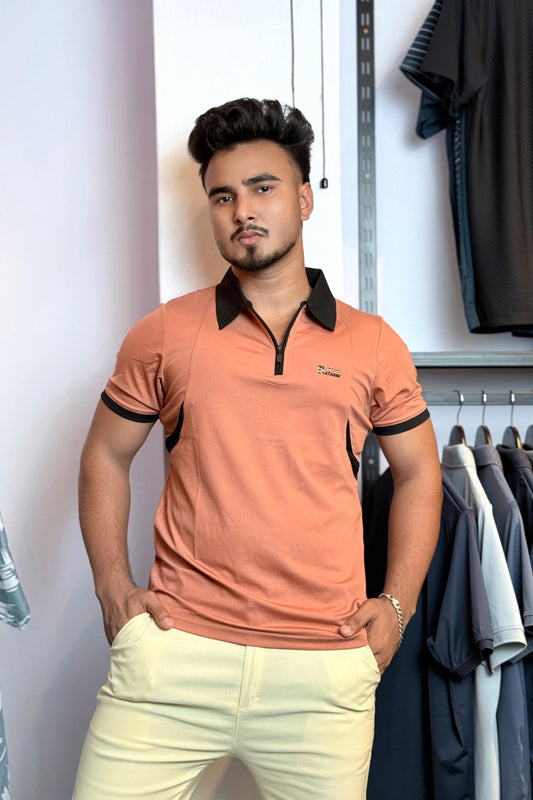 Camel Colour Polo T-Shirt |ZC