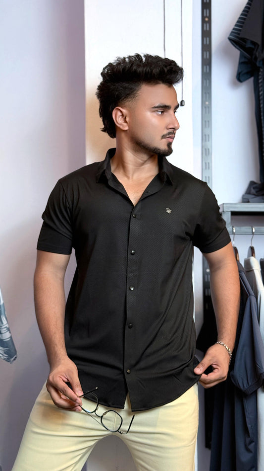 Black Colour Half Slevee Shirt |dir