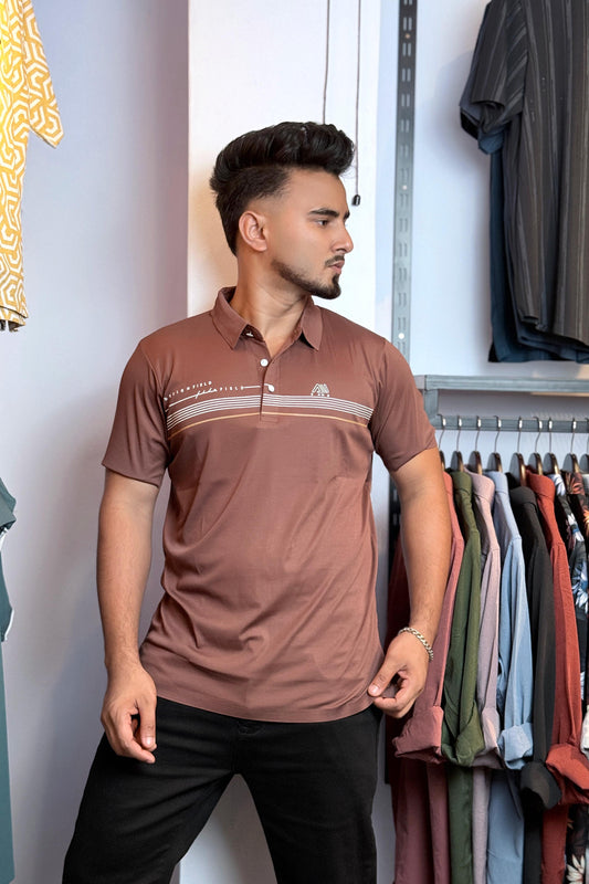 Chocolate Polo T-Shirt |Evans