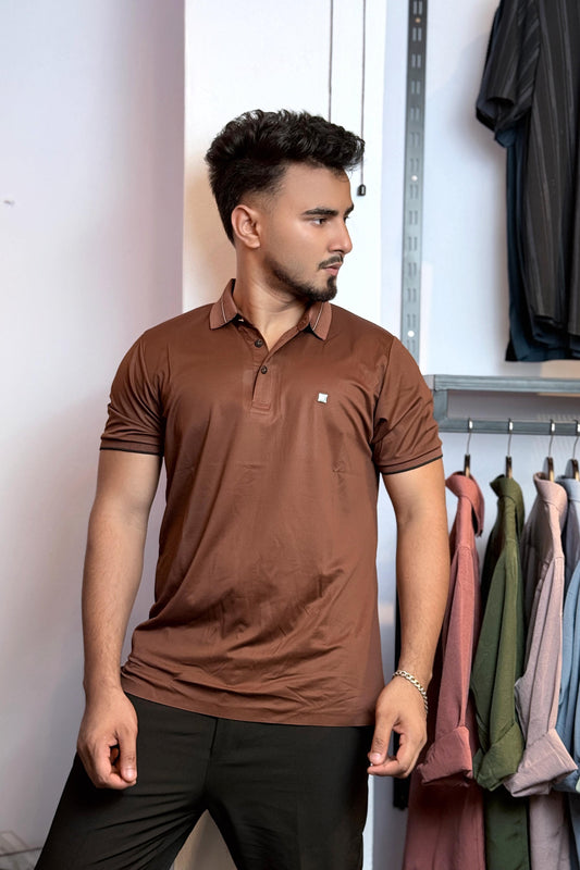 Chocolate Colour Polo T-Shirt |ZZ