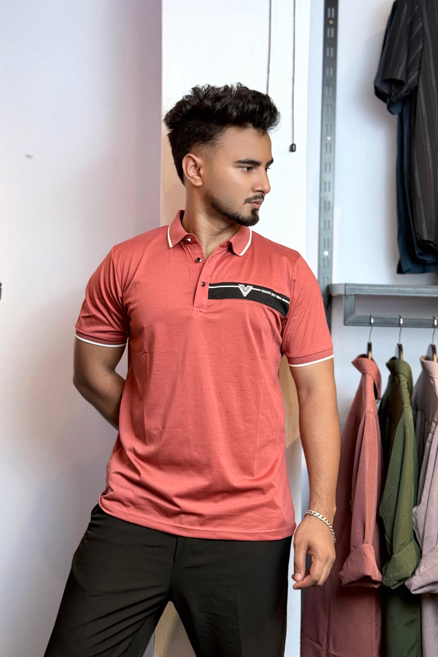 Cherry Colour Polo T-Shirt |WV