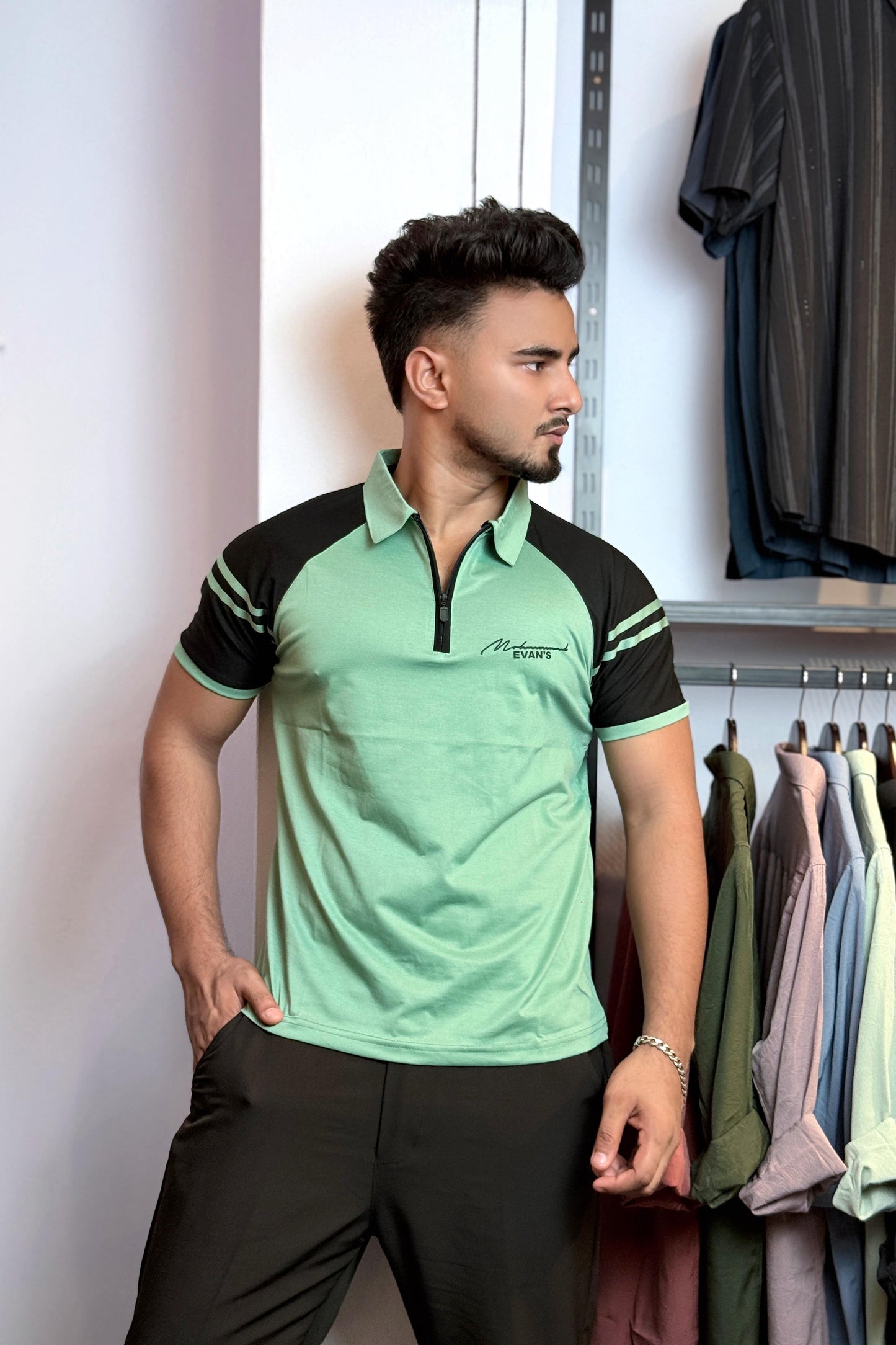 Sea Green Colour Polo T-Shirt |ZE