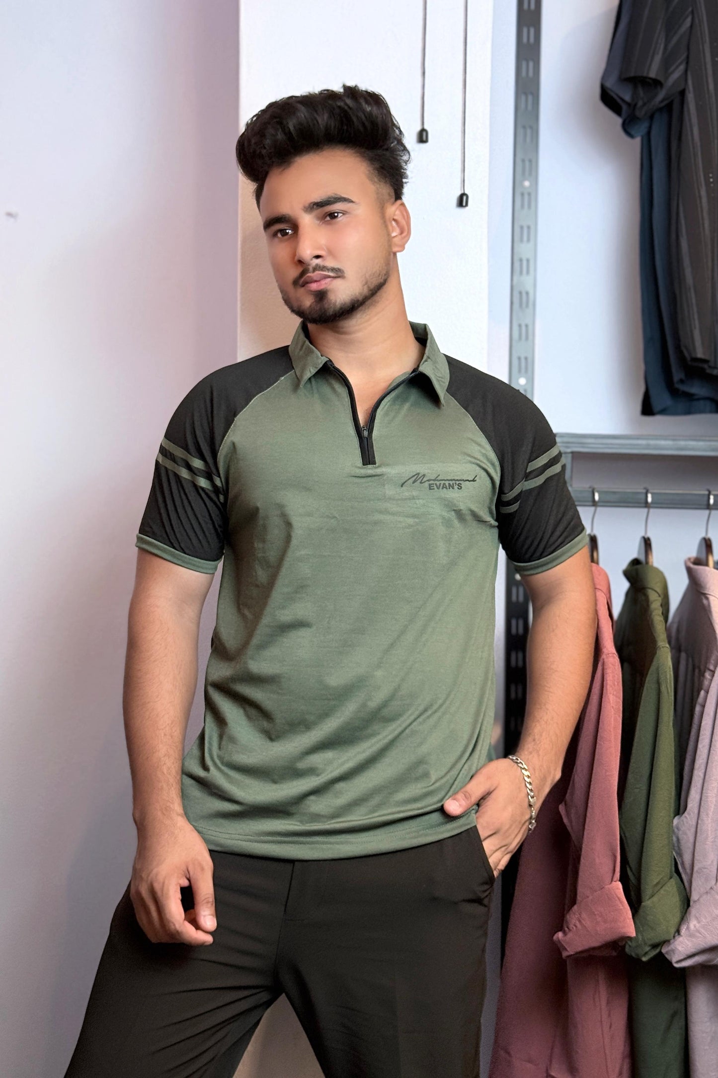 Deep Green Colour Polo T-Shirt |ZE