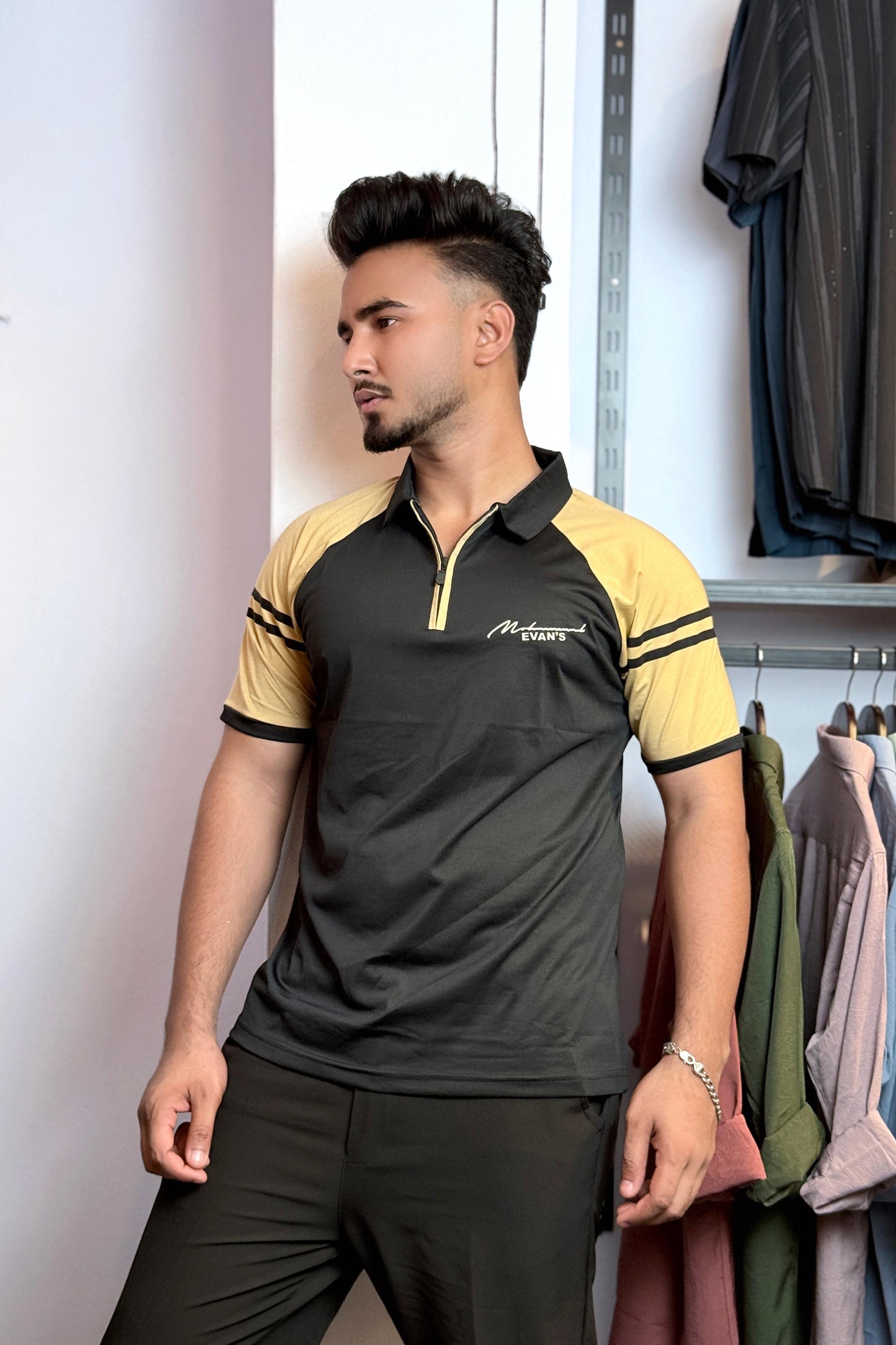 Black Colour Polo T-Shirt |ZE