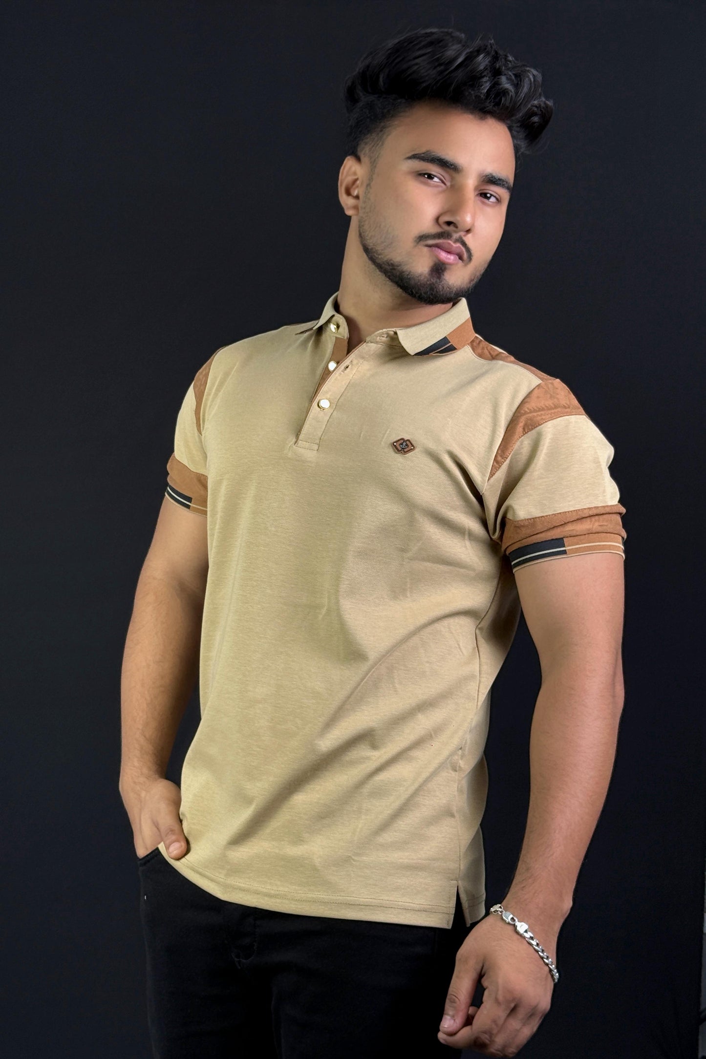 Khaki Colour Polo T-Shirt |UV