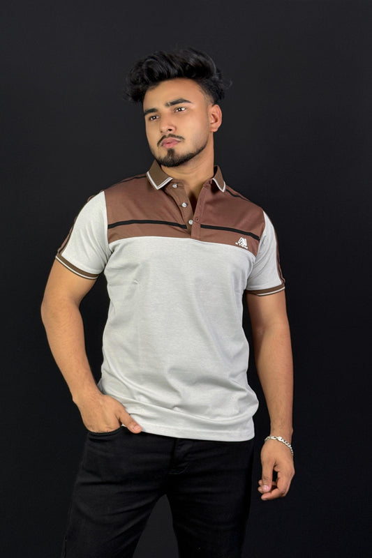 Ash Contrast Polo T-Shirt |Neon