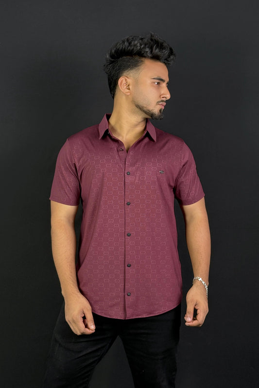Wine Colour Half Slevee Shirt |Dotch