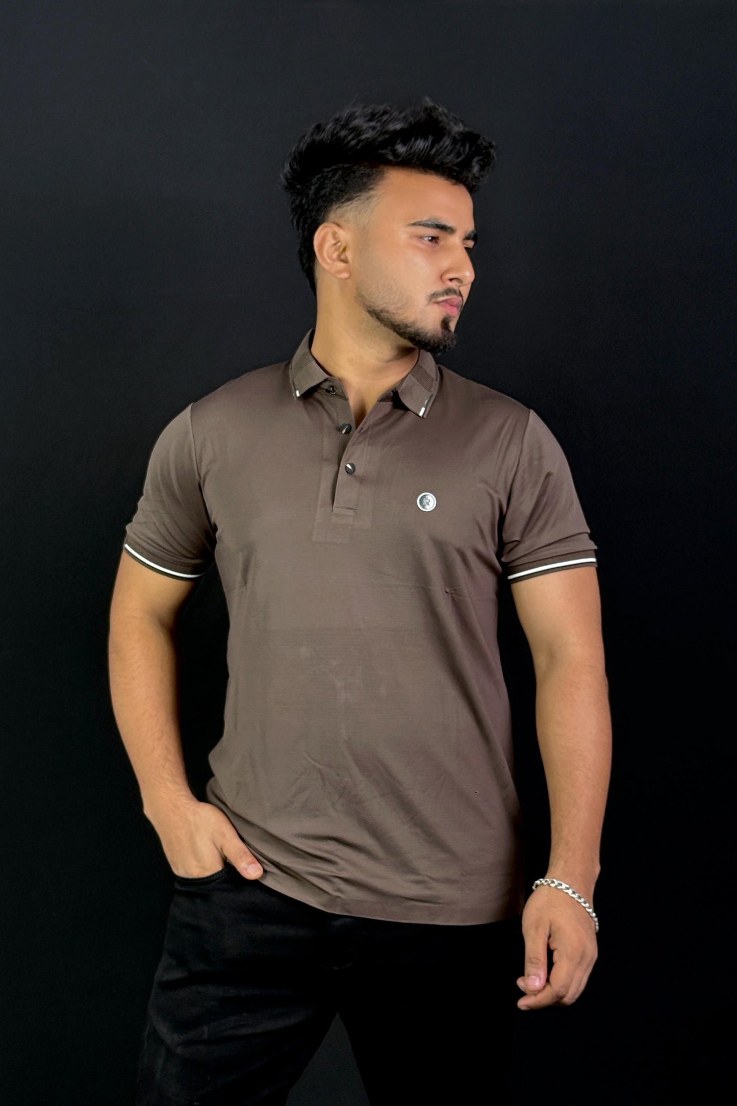 Chocolate Colour Polo T-Shirt |solid
