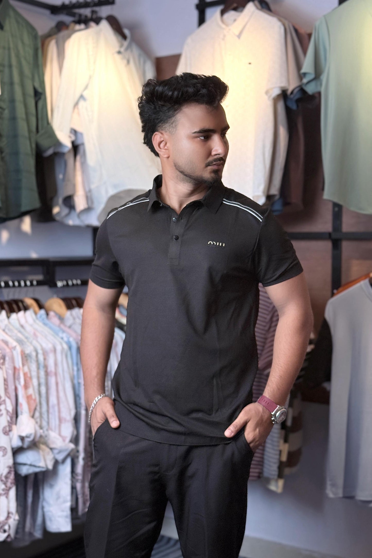 Black Colour Polo T-Shirt |Top3