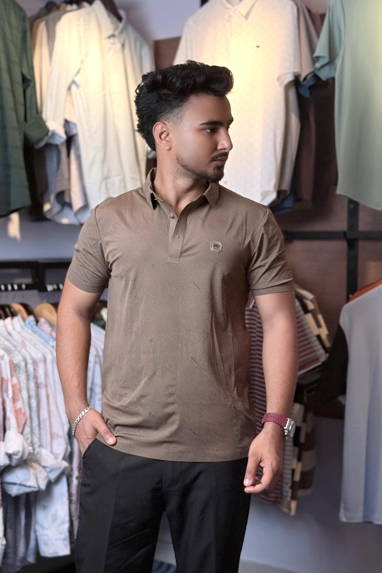Chocolate Colour Polo T-Shirt |DBP