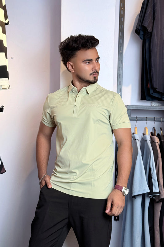 Light Lemon Colour Polo T-Shirt |THS