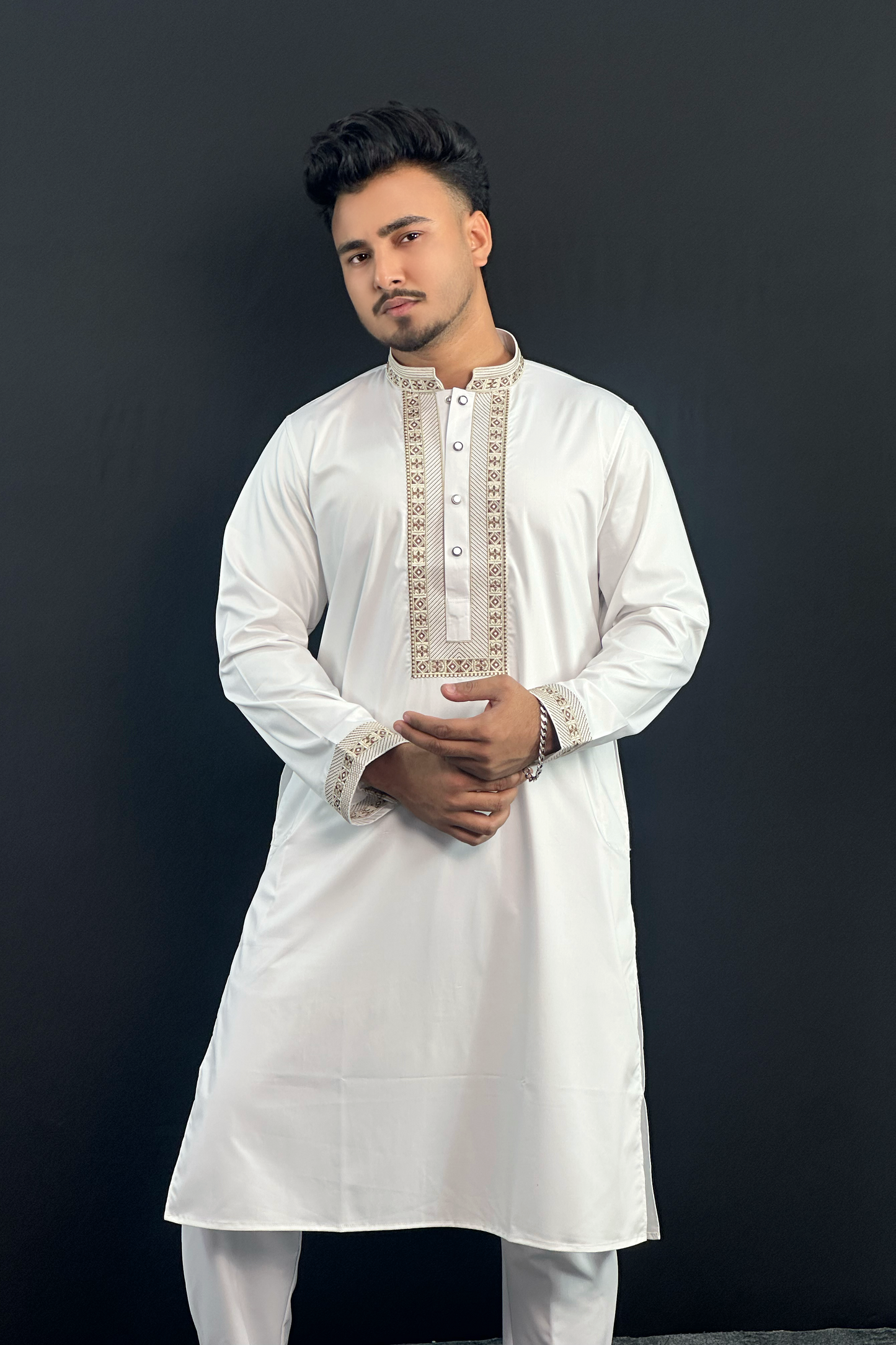 White Colour Premium Panjabi |Geo