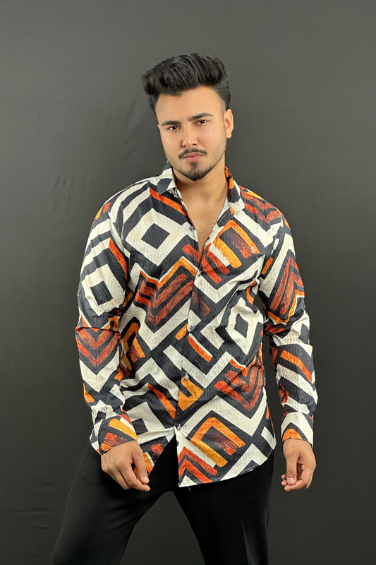 White Black Contrast Shirt