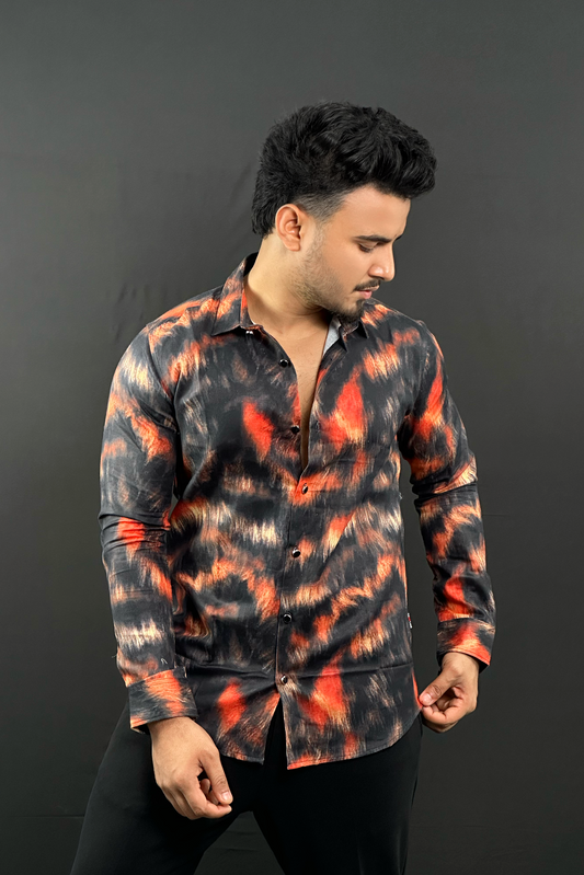 Black Colour Contrast Shirt |BM