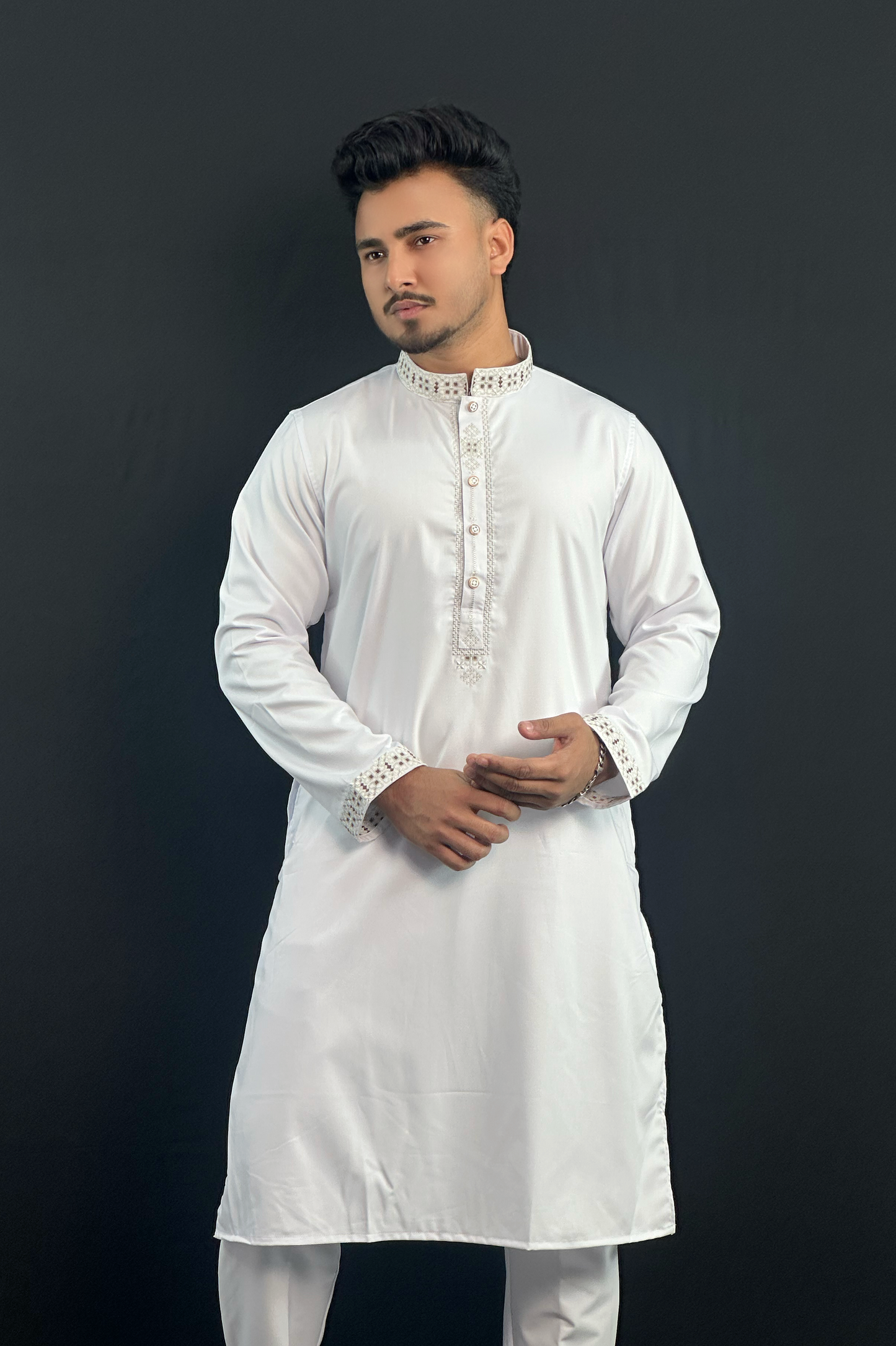 White Colour Premium Panjabi | FP