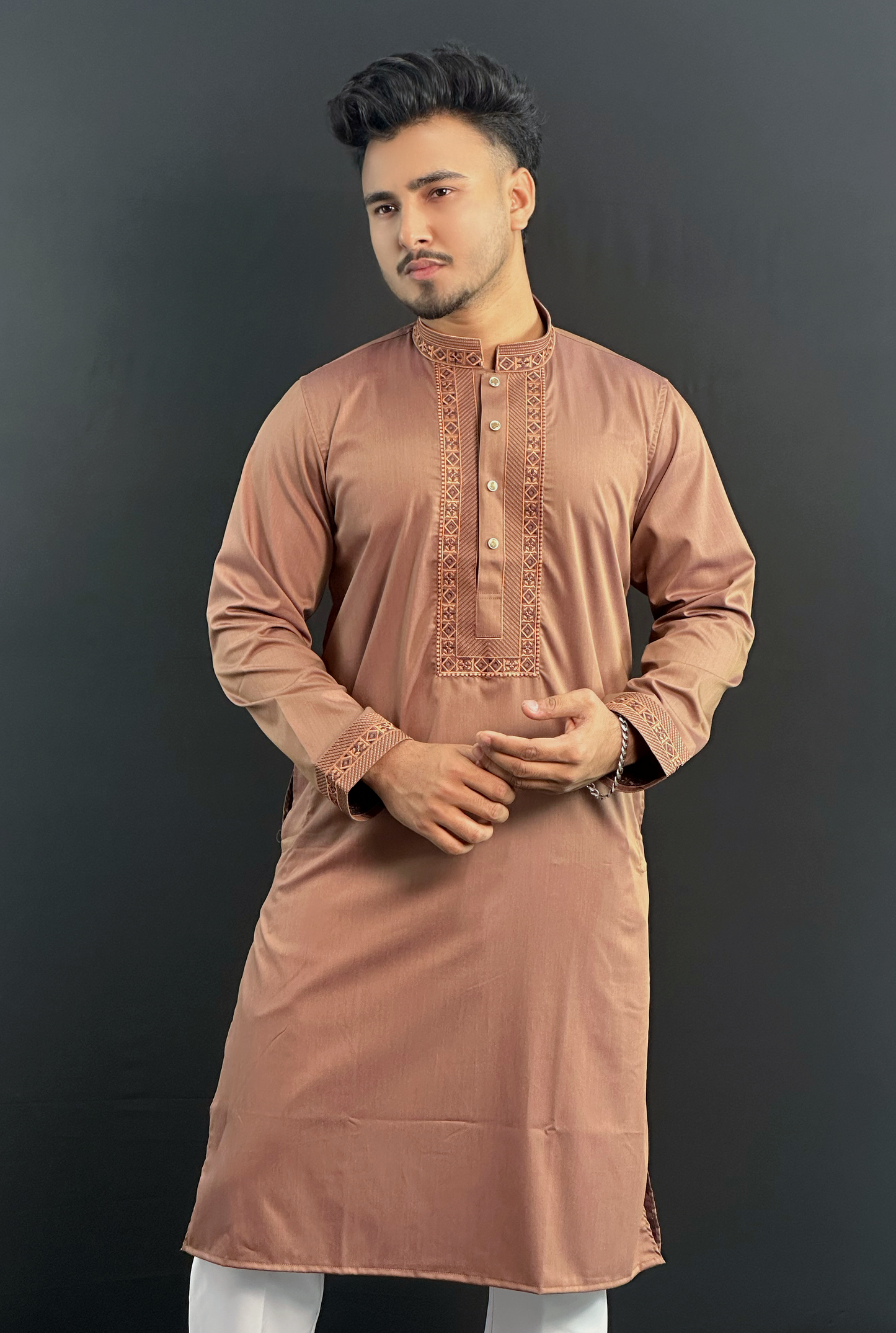 Chocolate Colour Premium Panjabi |Geo