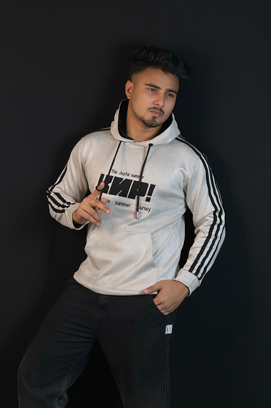 সিলভার কালার চায়না ভেলভেট হুডি-KNP