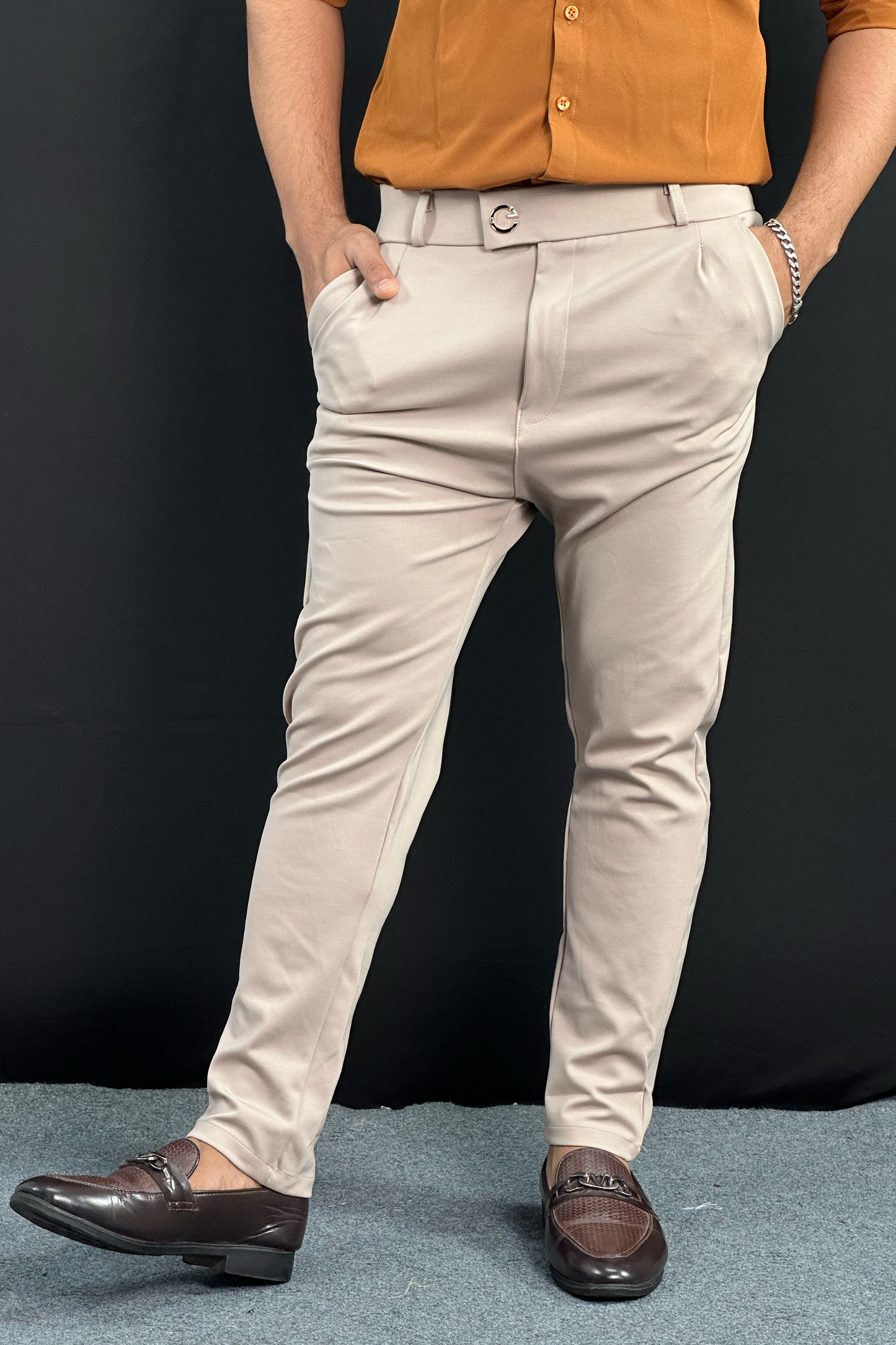 Light Cream Colour Formal Pant-G
