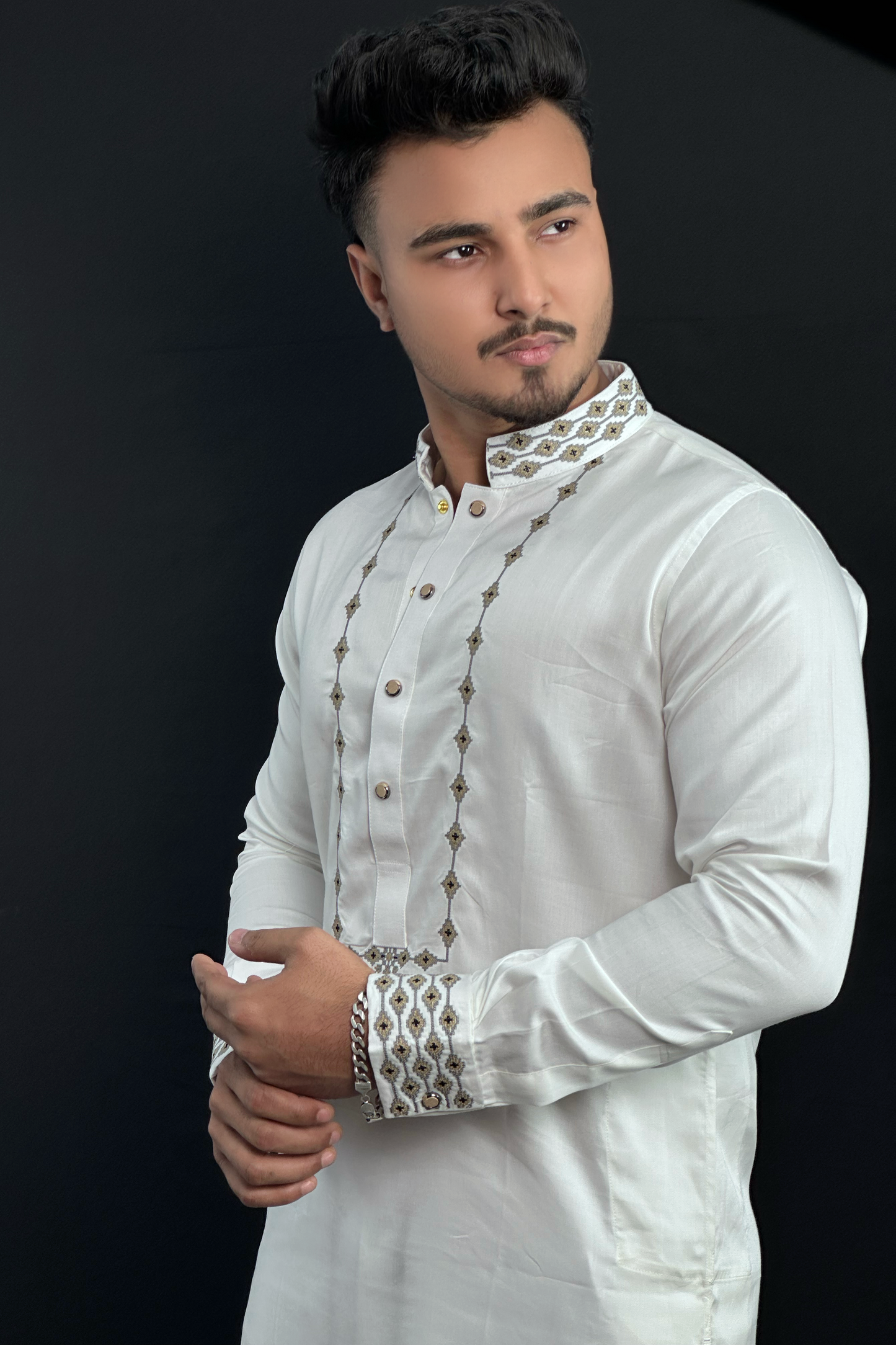 White Colour Premium Panjabi | AGB