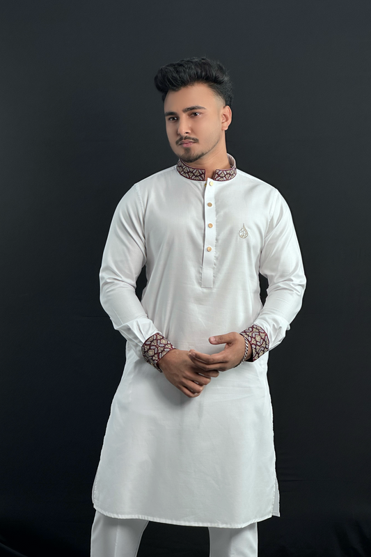 White Colour Premium Panjabi | ME