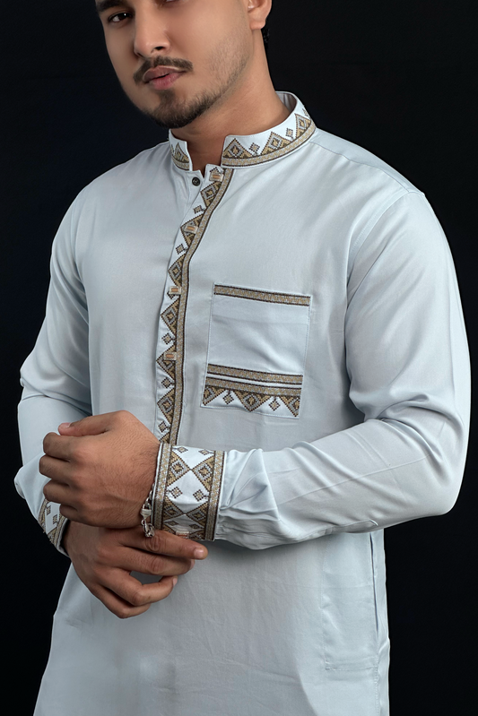 LIght Sky Colour Premium Panjabi |GSC