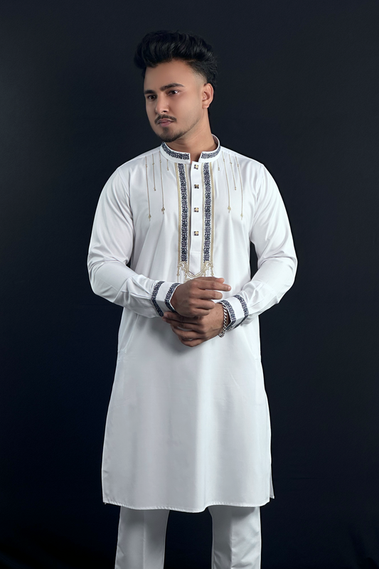 White Colour Premium Panjabi |NG