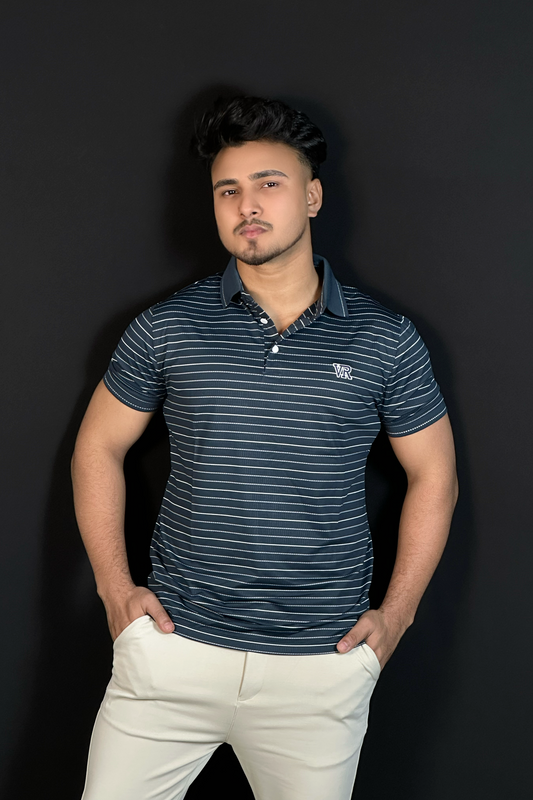 পেট্রল কালার পোলো টি-শার্ট-VR