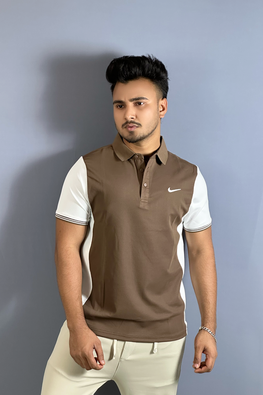 চকলেট কালার পোলো টি-শার্ট-Nike