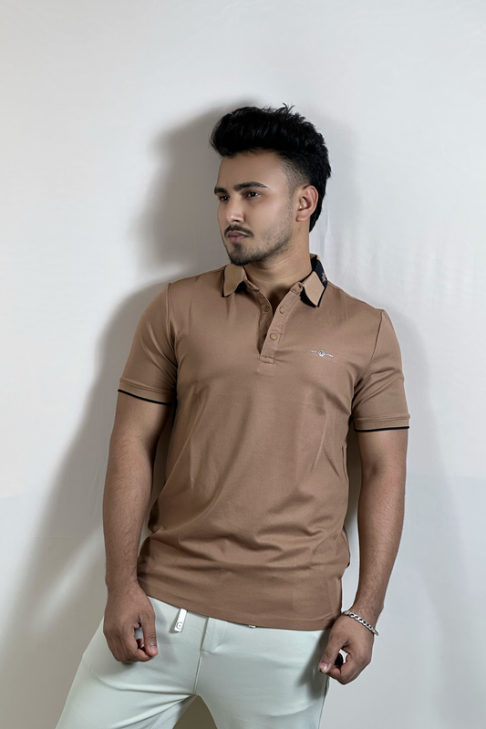 কামেল ব্রাউন কালার পোলো টি-শার্ট-RAW