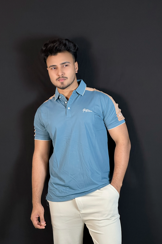 পেট্রল ব্লু কালার পোলো টি-শার্ট-GAV