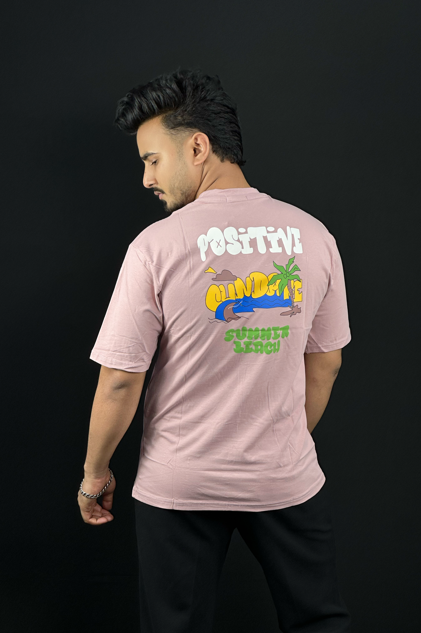 Light Pink Colour T-Shirt |Positive