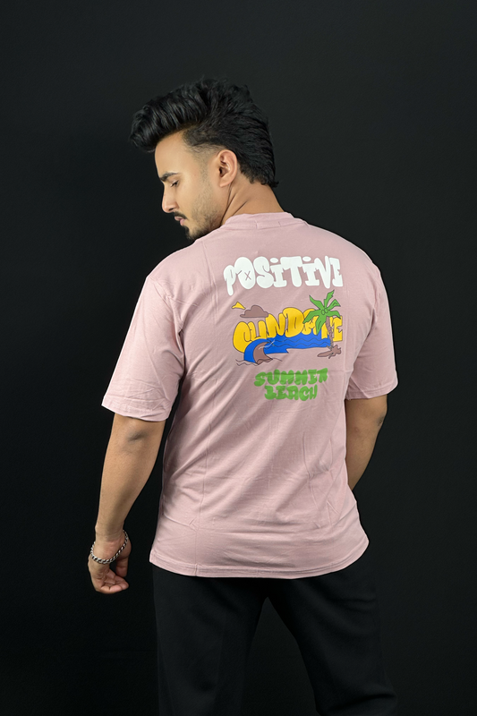Light Pink Colour T-Shirt |Positive
