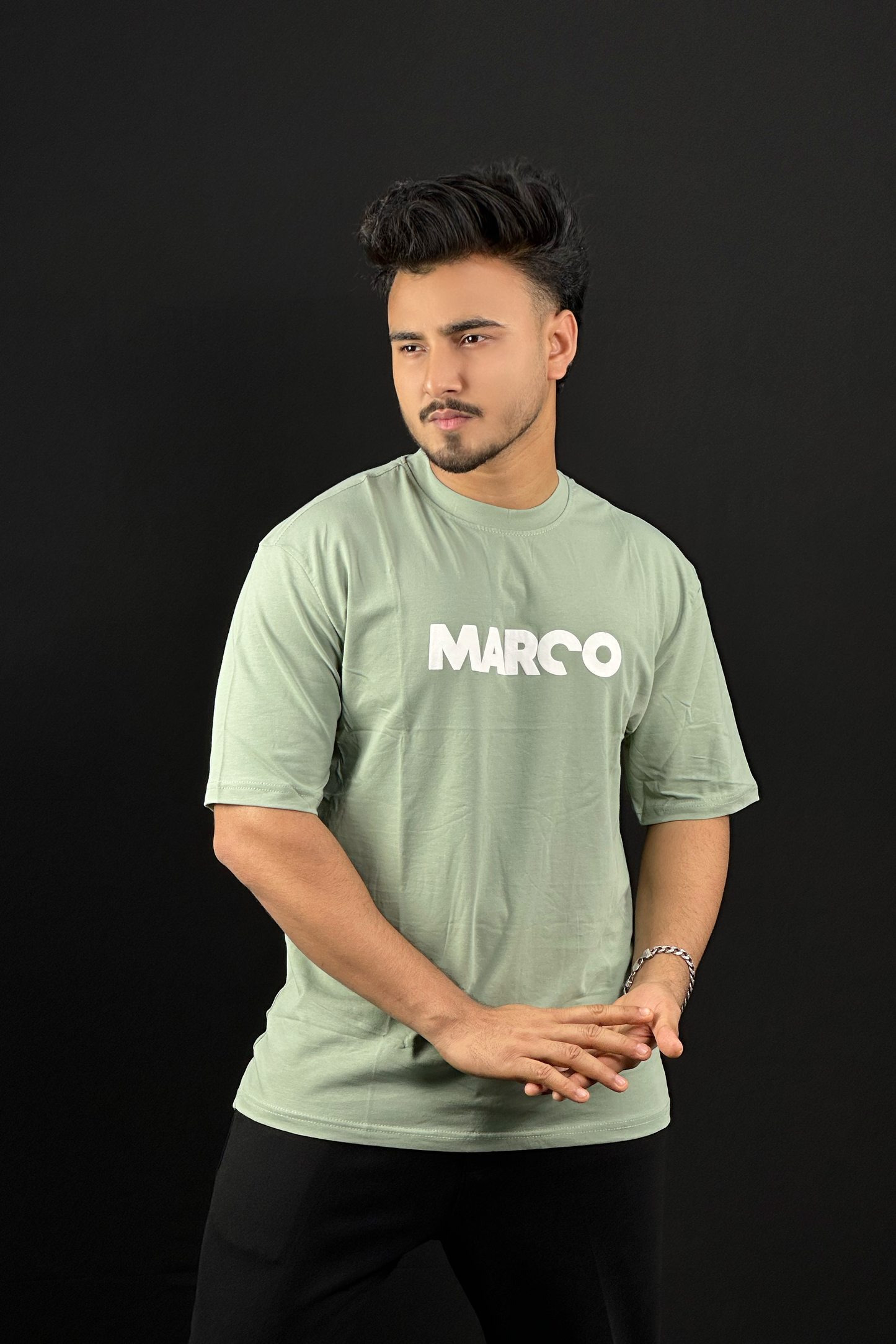Sage Green Colour T-Shirt |Marco