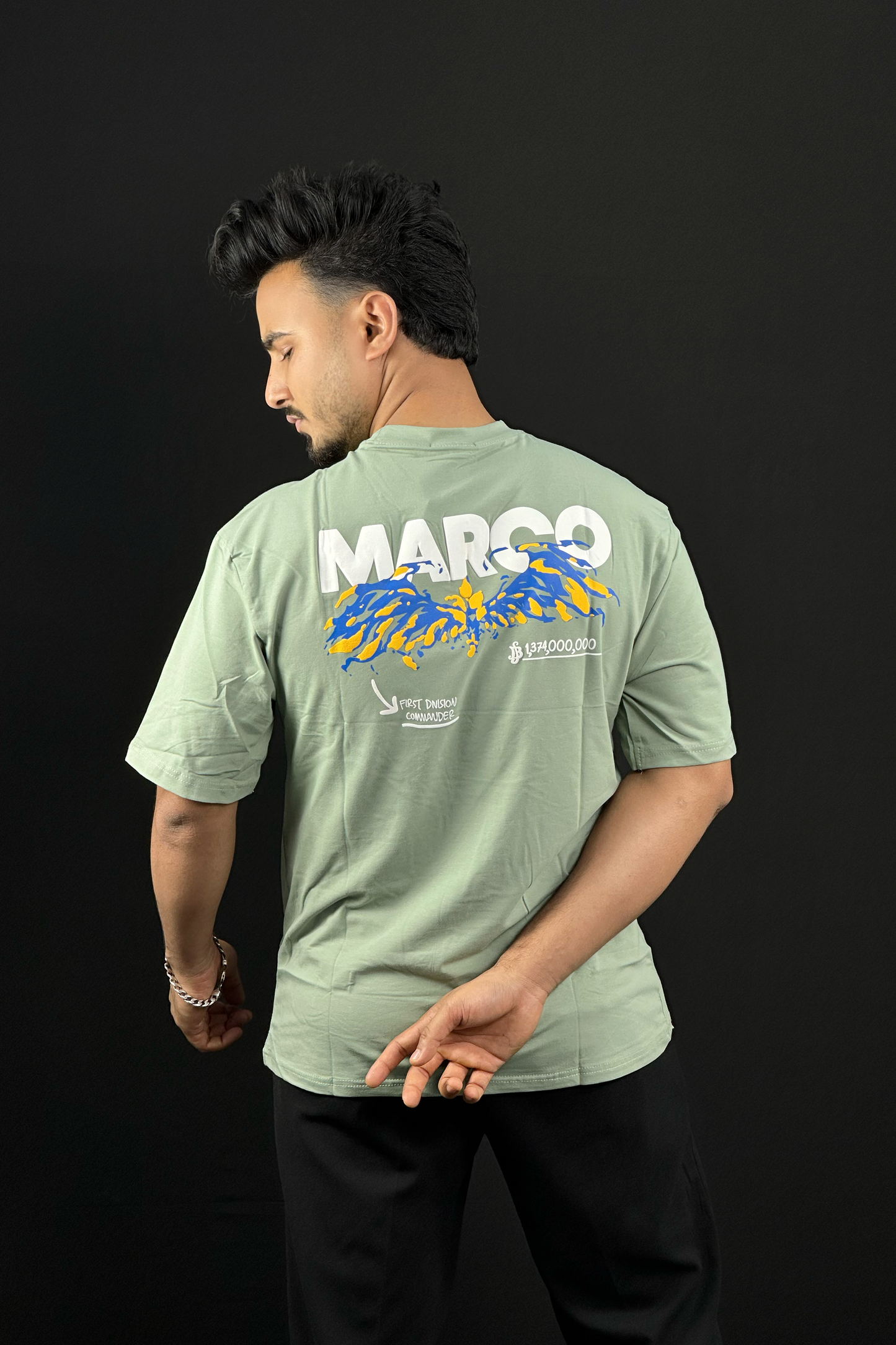 Sage Green Colour T-Shirt |Marco