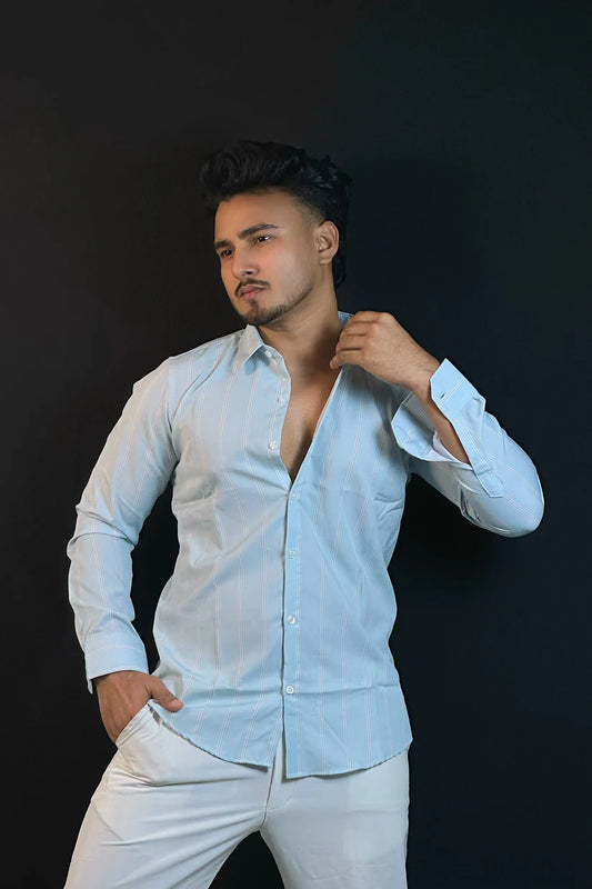 Ice Blue Old Money Shirt |OMS
