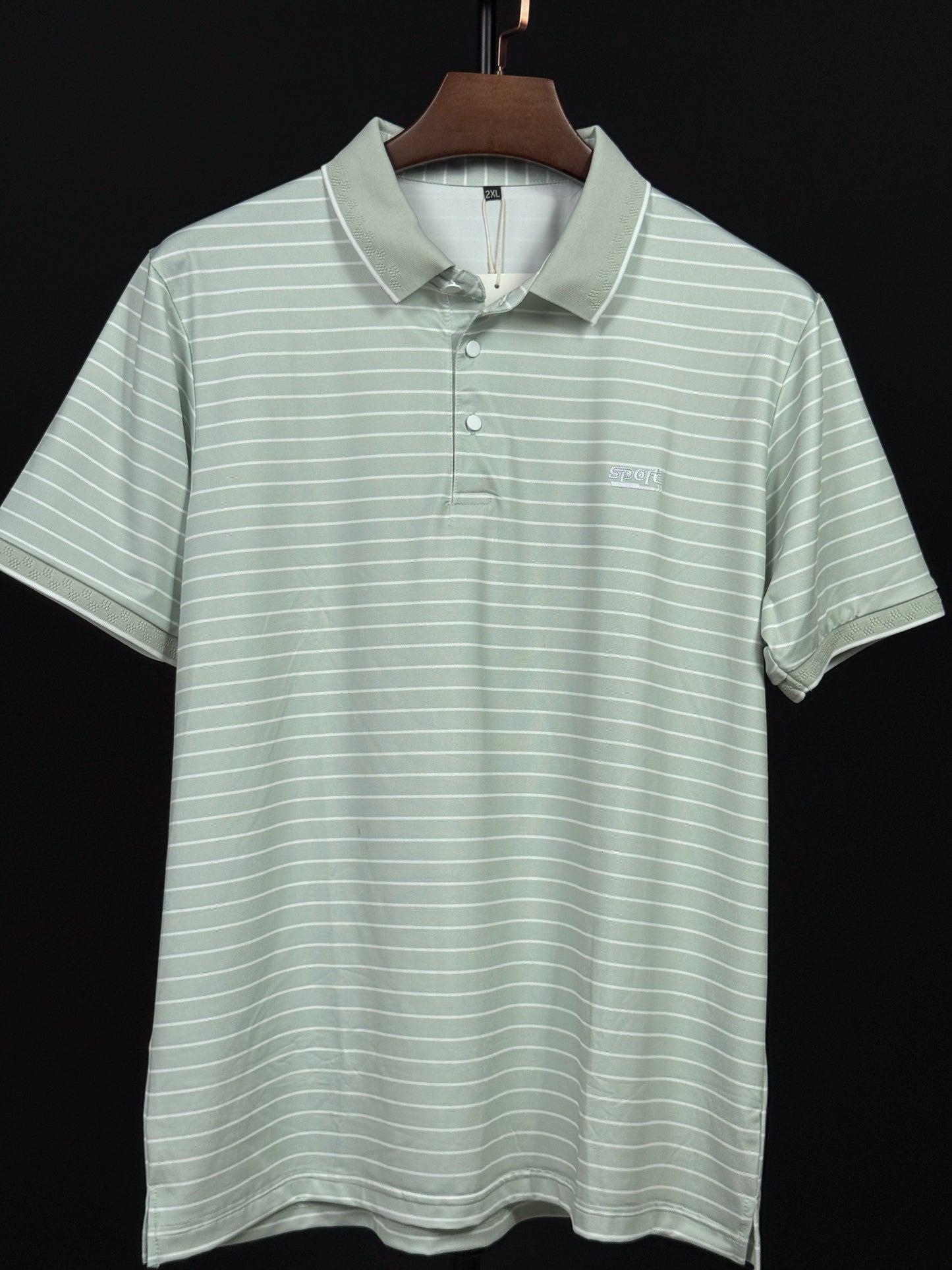 Lemon Colour Stripe Polo T-Shirt |Plus