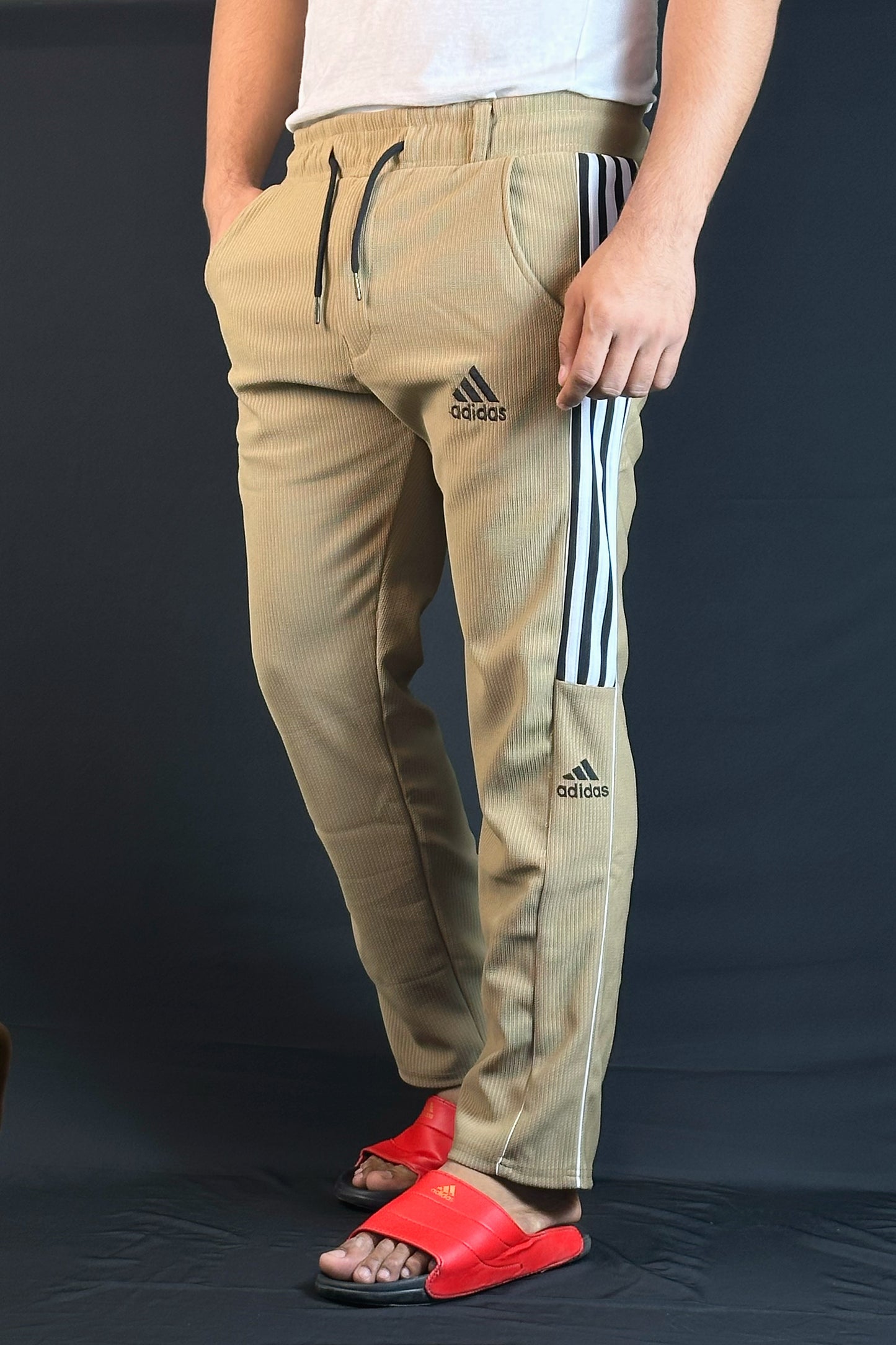 ক্রিম কালার চায়না ট্রাউজার-adidas