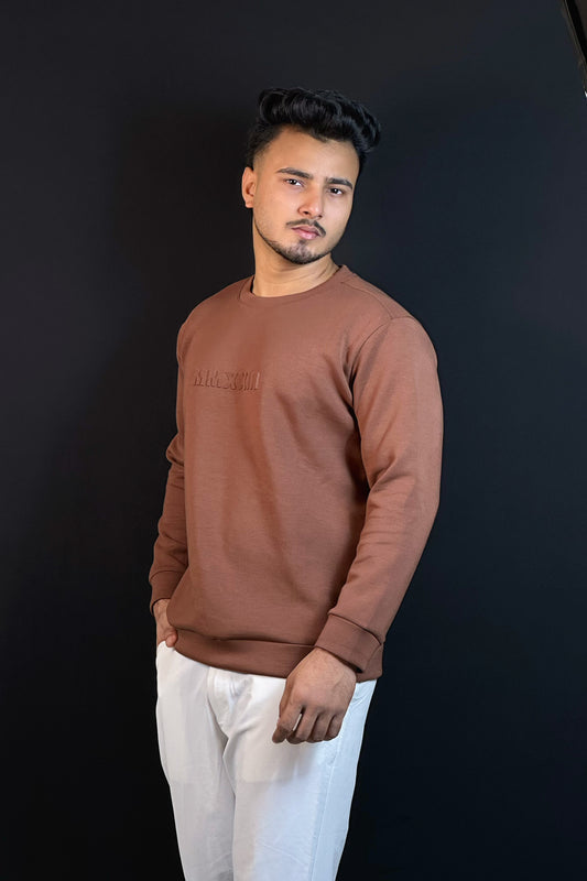 চকলেট কালার সোয়েটশার্ট-MMX