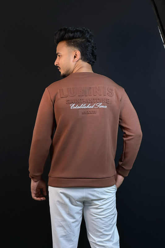 চকলেট কালার সোয়েটশার্ট-MMX