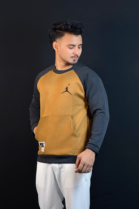 মাস্টার্ড ব্রাউন কালার সোয়েটশার্ট-JORDAN