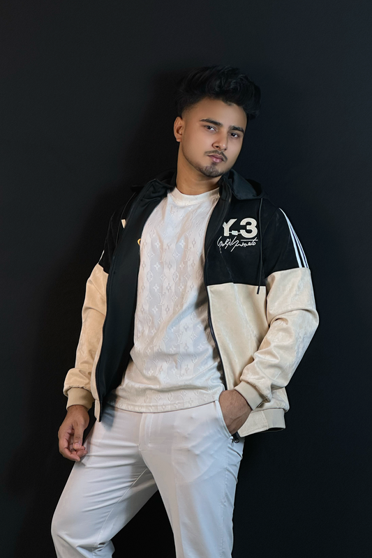 ব্ল্যাক কালার "টু ইন ওয়ান" চায়না জ্যাকেট-Y3