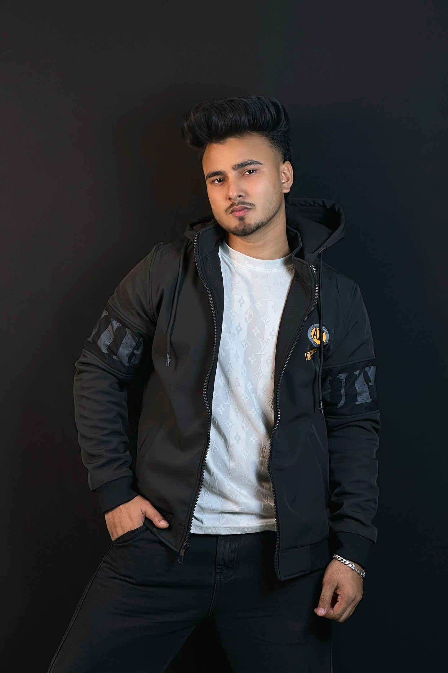 ব্ল্যাক কালার চায়না জ্যাকেট-AK