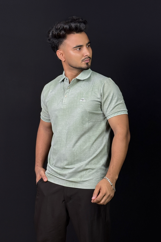 Green Colour Polo T-Shirt |Tree