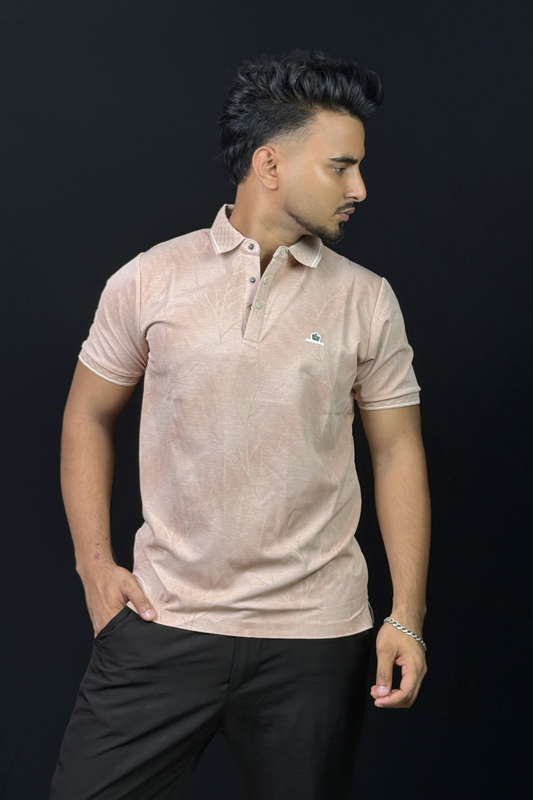 Light Cream Colour Polo T-Shirt |Tree