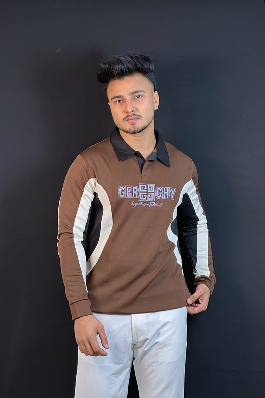 চকলেট কালার সোয়েটশার্ট-STONE