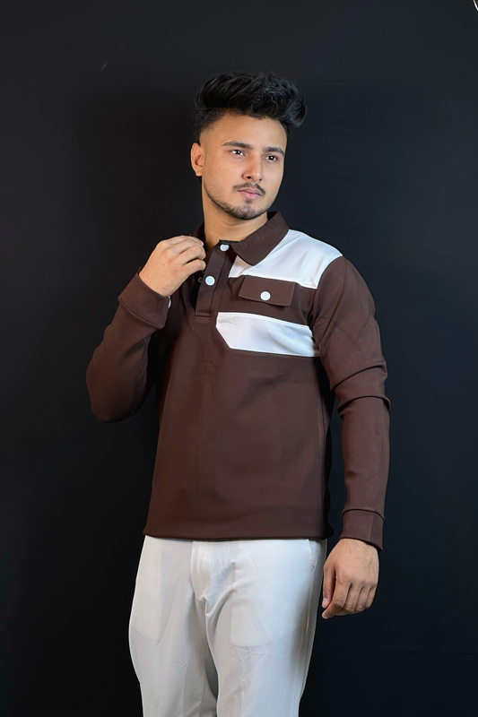 কফি কালার সোয়েটশার্ট-CP