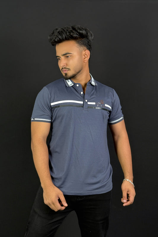 Nevu Blue Colour Polo T-Shirt |Paris